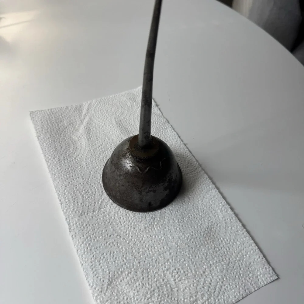 Vintage Eagle Oil Can Thumb Pump Oiler, Bell Shape, USA